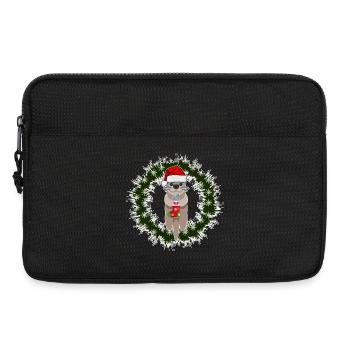 Noël des loutres - Chemises amusantes - Cadeau de l’Avent - Sacoche pour ordinateur portable 13 pouces - noir - Devant