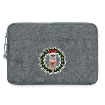 Noël des loutres - Chemises amusantes - Cadeau de l’Avent - Sacoche pour ordinateur portable 13 pouces - gris chiné - Devant
