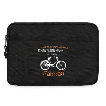 Unterschätze niemals einen alten Mann - Laptoptasche 13" - Schwarz - Vorne