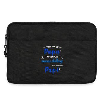 Mission de papa accomplie nouveau challenge être  - Sacoche pour ordinateur portable 13 pouces - noir - Devant