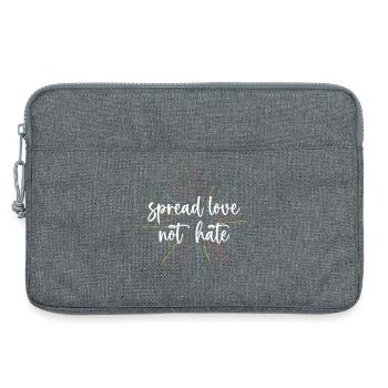 Pride Month - Liebe statt Hass verbreiten - Laptoptasche 13" - Grau meliert - Vorne