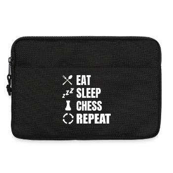 Eat Sleep Chess Repeat - Laptop bag 13" - black - Front