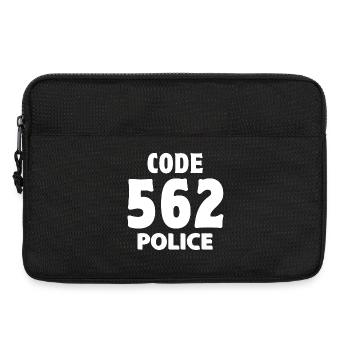 562, police, I am a police officer - Laptop bag 13" - black - Front