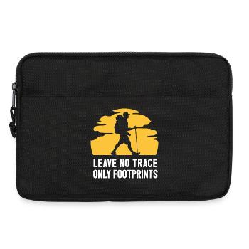 Hiking - Leave No Trace, Only Footprints - Laptop bag 13" - black - Front