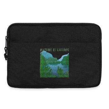 La nature appelle l’effet de jute de paysage fluvial - Sacoche pour ordinateur portable 13 pouces - noir - Devant