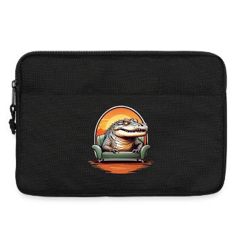 Alligator auf Sofa - Laptoptasche 13" - Schwarz - Vorne
