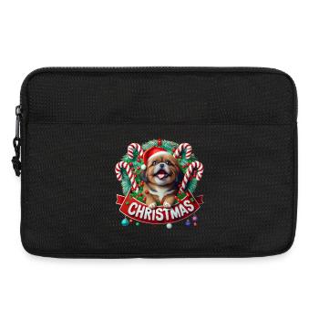 christmas Mignon petit chien - Sacoche pour ordinateur portable 13 pouces - noir - Devant
