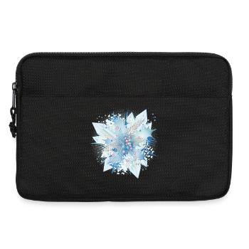 zarter bläulicher Stechpalmenzweig mit Kristallen - Laptoptasche 13" - Schwarz - Vorne