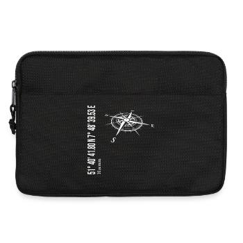 Koordinaten Hamm - Laptoptasche 13" - Schwarz - Vorne