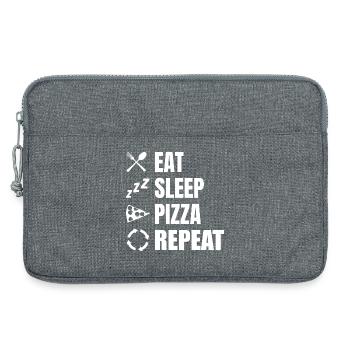Manger Dormir Pizza Répéter - Sacoche pour ordinateur portable 13 pouces - gris chiné - Devant