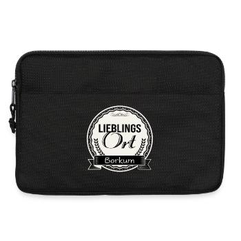 Lieblingsort Borkum - Laptoptasche 13" - Schwarz - Vorne