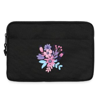 Éclat floral pastel - Sacoche pour ordinateur portable 13 pouces - noir - Devant
