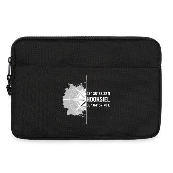 Koordinaten Hooksiel - Laptoptasche 13" - Schwarz - Vorne