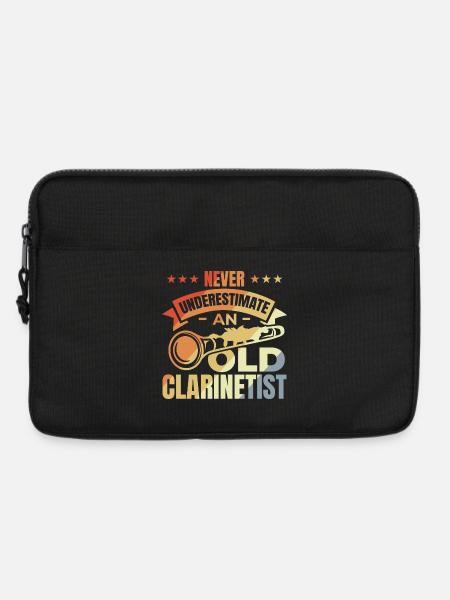 Unterschätze nie alte Klarinettisten - Laptoptasche 13" - Schwarz