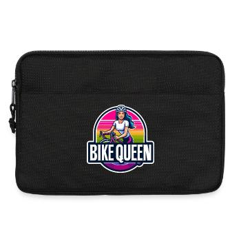 Bike Queen Helles Sonnenuntergangsdesign - Laptoptasche 13" - Schwarz - Vorne