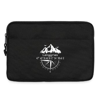 Koordinaten Lenggries - Laptoptasche 13" - Schwarz - Vorne