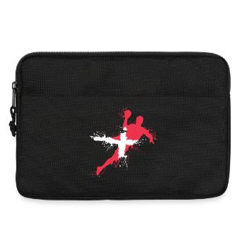 Équipe de handball Danemark Symbole de joueur de handball Icône de lancer - Sacoche pour ordinateur portable 13 pouces - noir - Devant