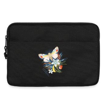 seltener Schmetterling mit exotischen Blüten - Laptoptasche 13" - Schwarz - Vorne