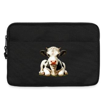 Cow - Laptop bag 13" - black - Front