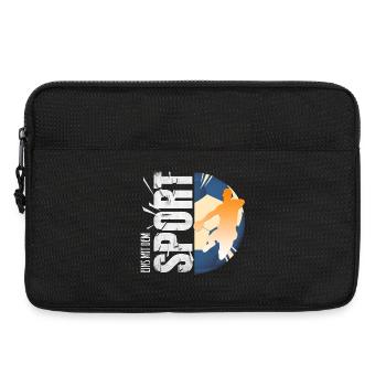 Eins mit dem Sport - Handball - Laptoptasche 13" - Schwarz - Vorne