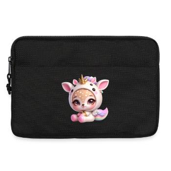 Pastellunicorn mit Flügeln - Laptoptasche 13" - Schwarz - Vorne