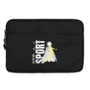 Eins mit dem Sport - Badminton - Laptoptasche 13" - Schwarz - Vorne