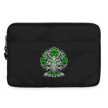 St Patrick's Day Tree of Life with Shamrocks - Laptop bag 13" - black - Front