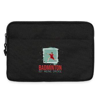 Badminton ist meine Droge - Laptoptasche 13" - Schwarz - Vorne