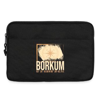 Borkum Koordinaten - Laptoptasche 13" - Schwarz - Vorne