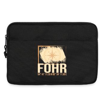 Föhr Koordinaten - Laptoptasche 13" - Schwarz - Vorne