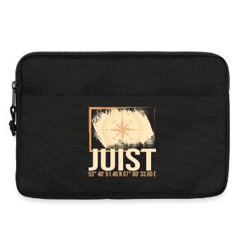Juist Koordinaten - Laptoptasche 13" - Schwarz - Vorne