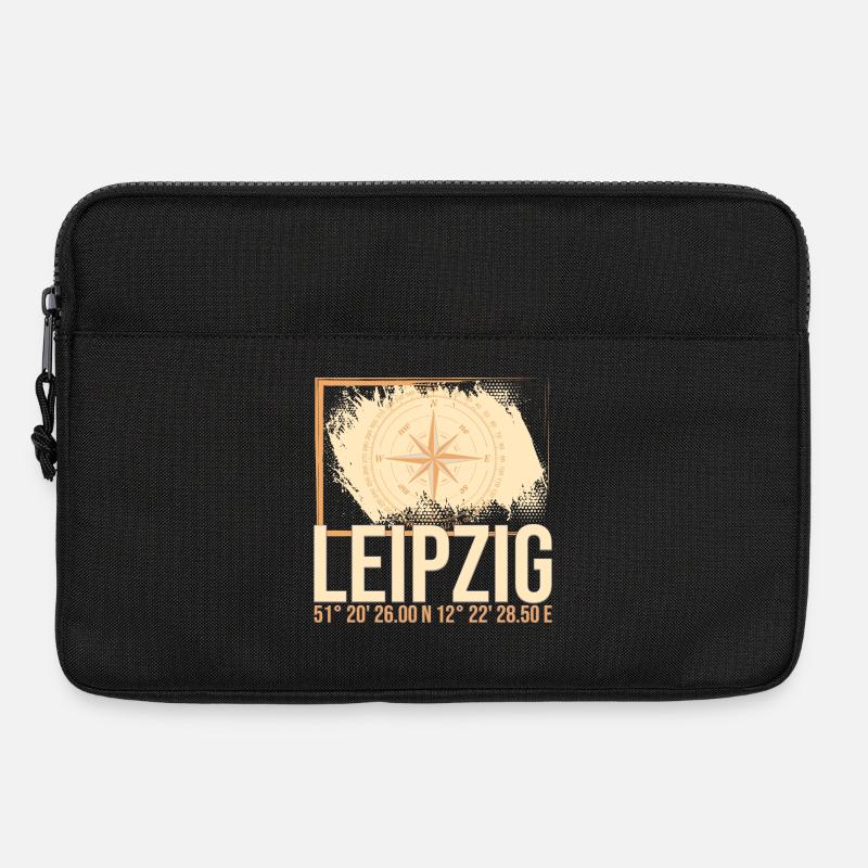 Leipzig Koordinaten - Laptoptasche 13" - Schwarz