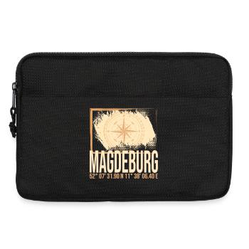 Magdeburg Koordinaten - Laptoptasche 13" - Schwarz - Vorne