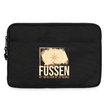 Füssen Koordinaten - Laptoptasche 13" - Schwarz - Vorne