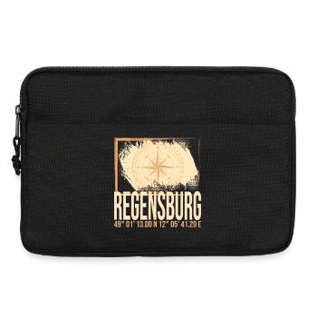 Regensburg Koordinaten - Laptoptasche 13" - Schwarz - Vorne
