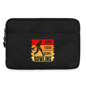 Werfen - Fluchen - Nochmal - Bowling - Laptoptasche 13" - Schwarz - Vorne