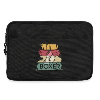 gants de boxe rétro boxeurs icône de boxe vintage - Sacoche pour ordinateur portable 13 pouces - noir - Devant