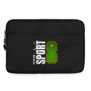 Eins mit dem Sport - Billard - Laptoptasche 13" - Schwarz - Vorne
