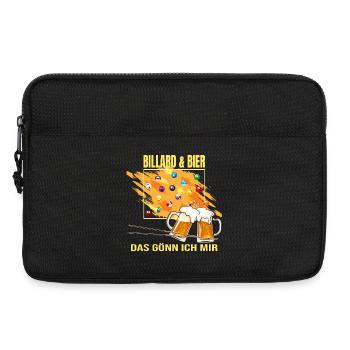 Billard & Bier - Das gönn ich mir - Laptoptasche 13" - Schwarz - Vorne