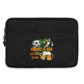 Fußball & Bier - Das gönn ich mir - Laptoptasche 13" - Schwarz - Vorne