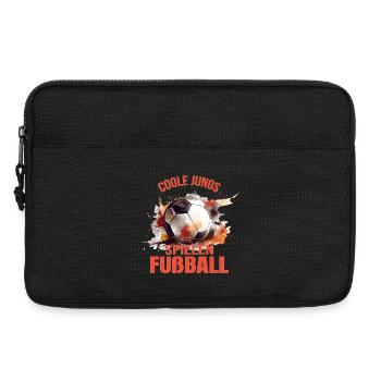 Coole Jungs spielen Fußball - Laptoptasche 13" - Schwarz - Vorne