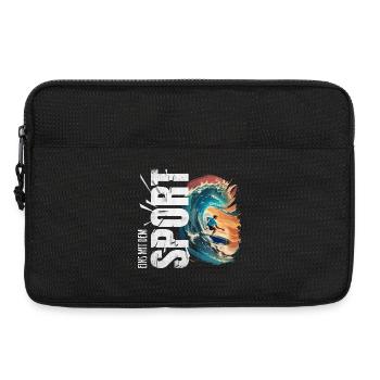 Eins mit dem Sport - Surfen - Laptoptasche 13" - Schwarz - Vorne