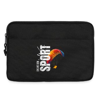 Eins mit dem Sport - Paragliden - Laptoptasche 13" - Schwarz - Vorne