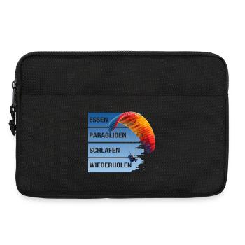 Essen - Paragliden - Schlafen - Wiederholen - Laptoptasche 13" - Schwarz - Vorne