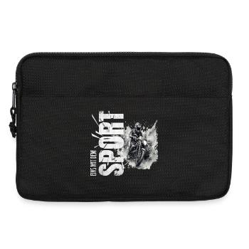 Eins mit dem Sport - Motocross - Laptoptasche 13" - Schwarz - Vorne