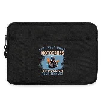 Ein Leben ohne Motocross ist möglich, aber Sinnlos - Laptoptasche 13" - Schwarz - Vorne