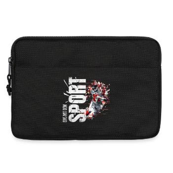 Eins mit dem Sport - American Football - Laptoptasche 13" - Schwarz - Vorne