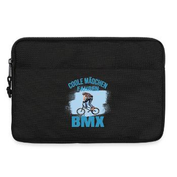 Coole Mädchen fahren BMX - Laptoptasche 13" - Schwarz - Vorne