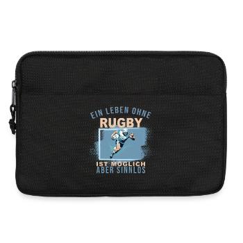 Ein Leben ohne Rugby ist möglich, aber Sinnlos - Laptoptasche 13" - Schwarz - Vorne