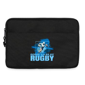 Born to play Rugby - Laptoptasche 13" - Schwarz - Vorne